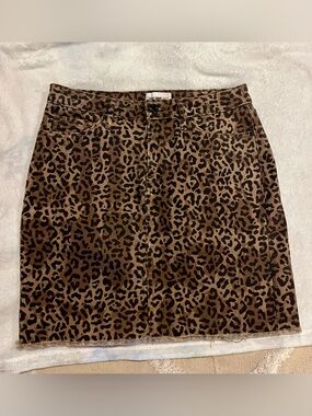 William Rast Leopard-Print Skirt